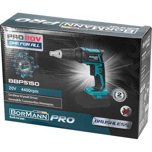 Κατσαβίδι Γυψοσανίδας BRUSHLESS Μπαταρίας 20V - BORMANN PRO BBP5150