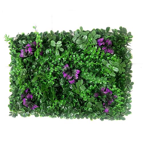 Συνθετικό Πάνελ Φυλλωσιάς με Μωβ Άνθη 60x40cm BORMANN BPN1214