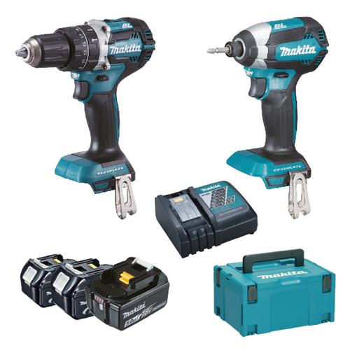 MAKITA DLX2180TJ1 DHP484+DTD153+3xBL1850B+DC18RC+MAKPAC