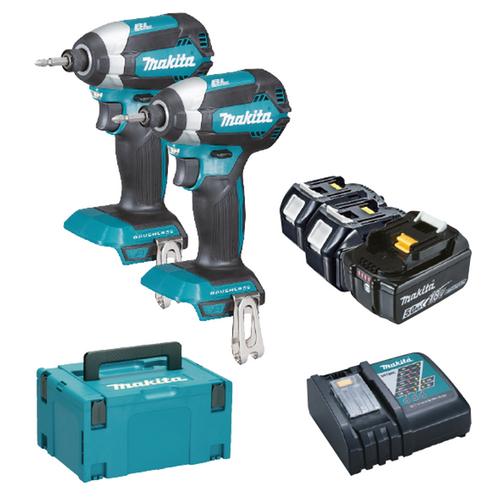 MAKITA DLX2236TJ1X 2xDTD153+3xBL1850B+DC18RC+MAKPAC