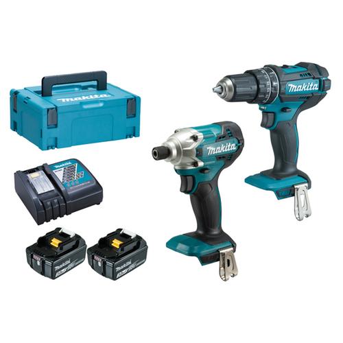 MAKITA DLX2337J DHP482+DTD156+2xBL1830B+DC18RC+MAKPAC