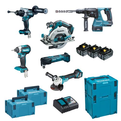 MAKITA DLX6114TJ DHP486+DHS680+DTD153+DGA513+DHR243+DTM51Z+3xBL1850B+DC18RC+4xMAKPAC